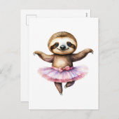 かわいいスロッスバレリーナ踊りバレエ シーズンポストカード (正面/裏面)