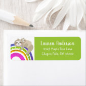 かわいいスロッスボホレインボーベビーシャワーかわいいアドレス ラベル (インサイチュ)