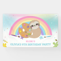 かわいいスロッスレインボー絵を描アート誕生日背景