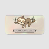 かわいいスロッツオンツリー、新学期名タグ 名札 (正面)