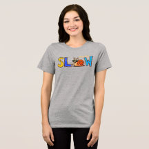 かわいいスローなカタツムリのグラフィックTシャツ