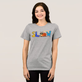 かわいいスローなカタツムリのグラフィックTシャツ トライブレンドTシャツ