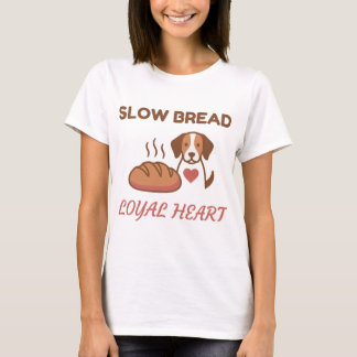かわいいスローブレッド忠実なハートの犬 Tシャツ