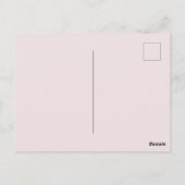 かわいいスワンガール ピンクの誕生日パーティー招待状 ポストカード (裏面)