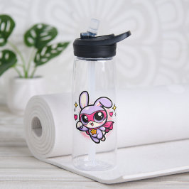 かわいいスーパーヒーローうさぎの水筒  ウォーターボトル