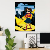 かわいいスーパーヒーローのポスター ポスター (ホームオフィス)