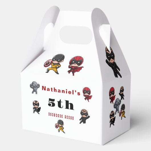 かわいいスーパーヒーローの救助誕生日 フェイバーボックス (正面)