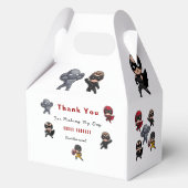 かわいいスーパーヒーローの救助誕生日 フェイバーボックス (裏面)