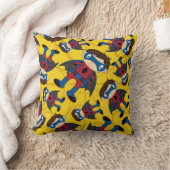 かわいいスーパーヒーローの男の子パターン クッション (ブランケット)