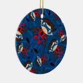 かわいいスーパーヒーローの男の子パターン セラミックオーナメント (右)
