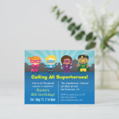 かわいいスーパーヒーローの誕生会は招待状をからかいます 招待状 (スタンド正面)