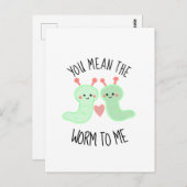 かわいいズカワイイ、バレンタインに虫が入る ポストカード (正面/裏面)