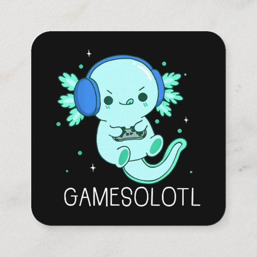 かわいいズガメソロテルアクソロテルゲーマー スクエア名刺 (裏面)