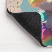 かわいいズキュートなレインボーキットオンザクラウドマウスパッド マウスパッド (コーナー)