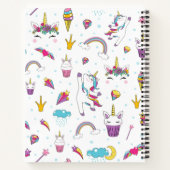 かわいいズキュートユニコーン ノートブック (裏面)