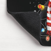 かわいいズキュート黒猫サンタLigで絡み合ったクリスマス マウスパッド (コーナー)