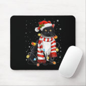 かわいいズキュート黒猫サンタLigで絡み合ったクリスマス マウスパッド (マウス)