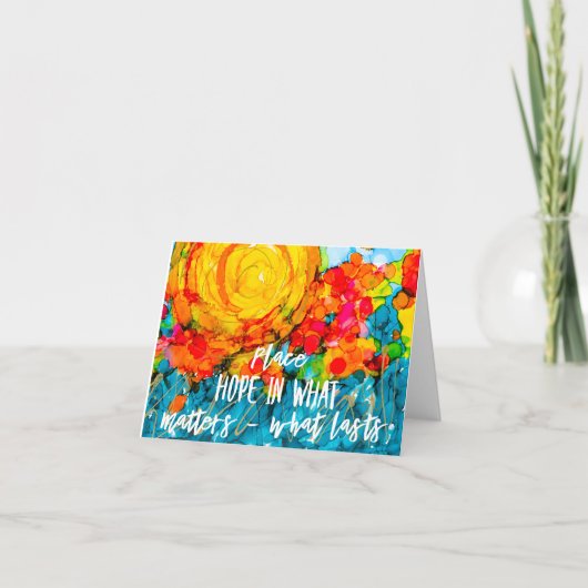 かわいいズサンライズホープラブティト サンキューカード (正面)