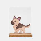 かわいいズジャーマンシェパードドッグ アクリルサイン (正面)