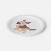 かわいいズジャーマンシェパードドッグ ペーパープレート (アングル)