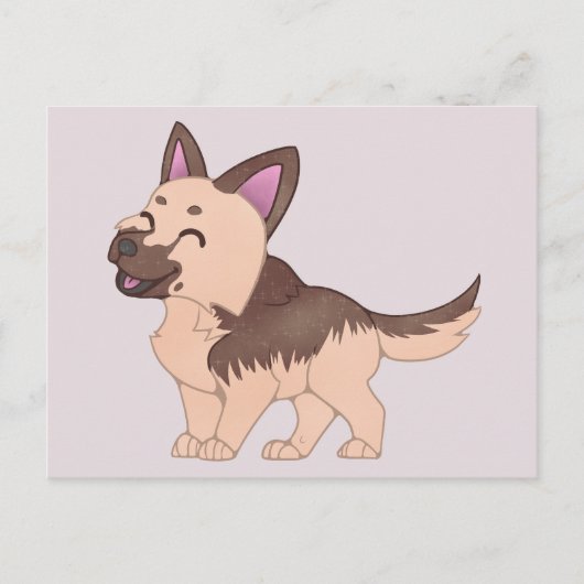 かわいいズジャーマンシェパードドッグ ポストカード (正面)