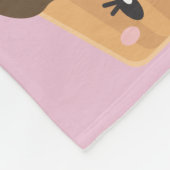 かわいいズスイートトリートユミーカップケーキ フリースブランケット (角)