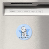かわいいズスターベッドリントンテリア マグネット (インサイチュ (食洗機))