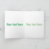 かわいいズッキーニハッピー漫画イラストレーション カード (内部)