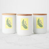 かわいいズッキーニhappy cartoonイラストレーション フードラベル (ボトル)