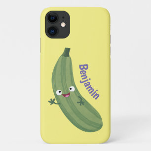 かわいいズッキーニhappy cartoonイラストレーション iPhone 11 ケース