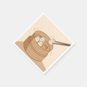 かわいいズディムサムバニー紙ナプキンズ スタンダードカクテルナプキン (角)