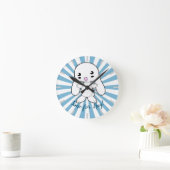 かわいいズバニーズハグカスタム ラウンド壁時計 (ホーム)