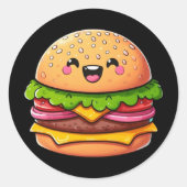 かわいいズバーガーディライト ラウンドシール (正面)