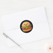 かわいいズバーガーディライト ラウンドシール (封筒)