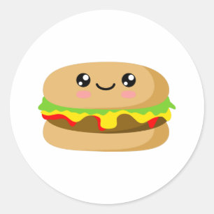 かわいいズバーガー ラウンドシール