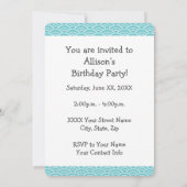 かわいいズピンクこけし誕生日 招待状 (裏面)