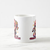 かわいいズベトナム新年ガール&ヘビ コーヒーマグカップ (中央)