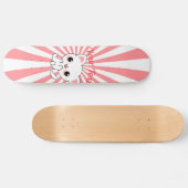 かわいいズホワイトよくはしゃぐキッテンカスタム スケートボード (横)