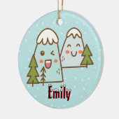 かわいいズマウンテンインスノーイン セラミックオーナメント (左)