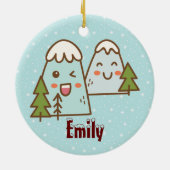かわいいズマウンテンインスノーイン セラミックオーナメント (裏面)