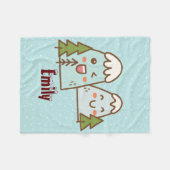 かわいいズマウンテンインスノーイン フリースブランケット (正面(横))