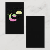 かわいいズムーンアンドクラウドパステルゴシックアート 名刺 (正面/裏面)