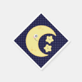 かわいいズムーンアンドスターズナプキンズ スタンダードカクテルナプキン (角)
