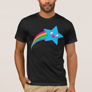 かわいいズラブネオンスターレインボー Tシャツ