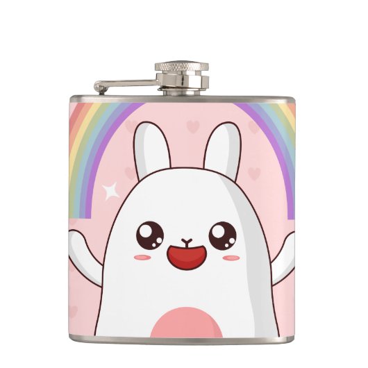 かわいいズレインボークリップアート フラスク (正面)