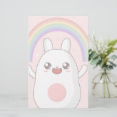 かわいいズレインボークリップアート 便箋 (スタンド正面)