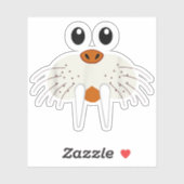 かわいいセイウチの動物コスチューム 楽しいハロウィン シール (シート)
