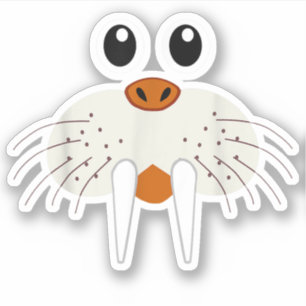 かわいいセイウチ動物の衣装おかしなハロウィーン シール
