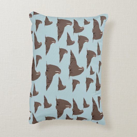 かわいいセイウチ柄 アクセントクッション (裏面(縦))