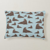 かわいいセイウチ柄 アクセントクッション (裏面)